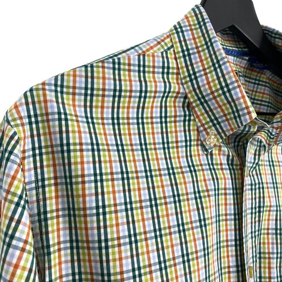 T.HARRIS LONDON Tattersall Plaid Button Down Shirt - Picture 9 of 16